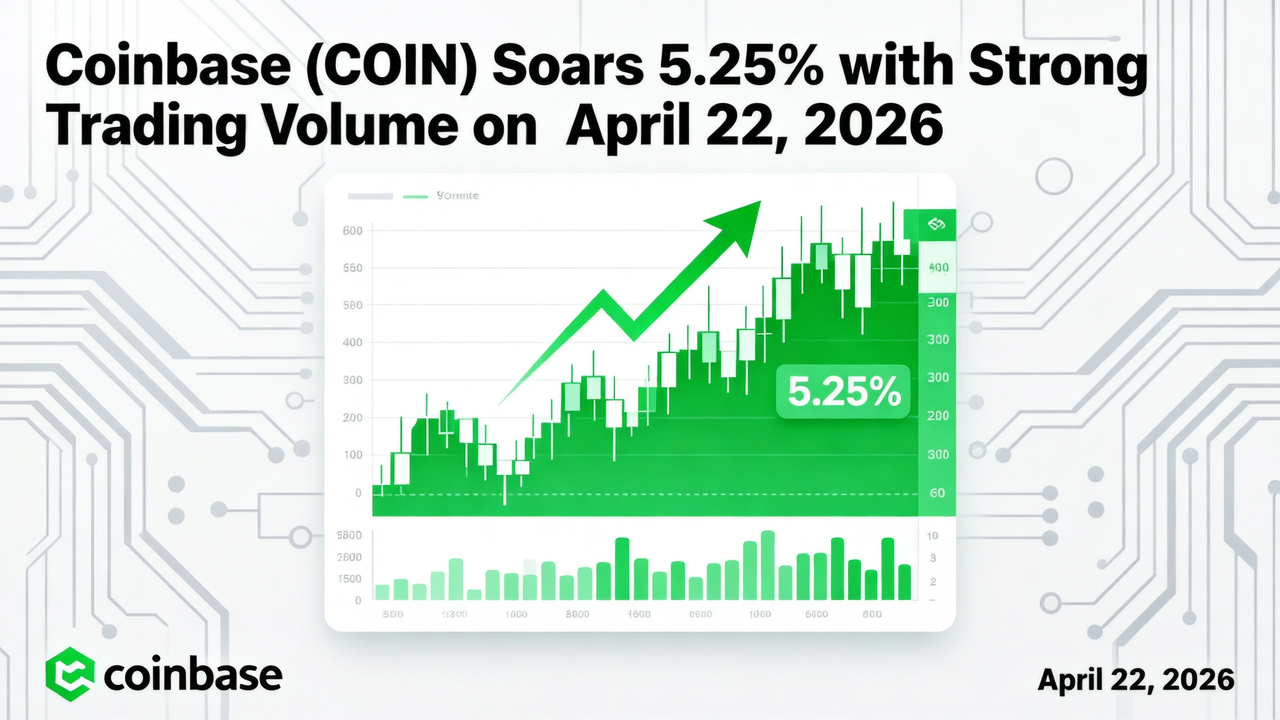 Coinbase (COIN) Soars 5.25% with Strong Trading Volume on April 22, 2026
