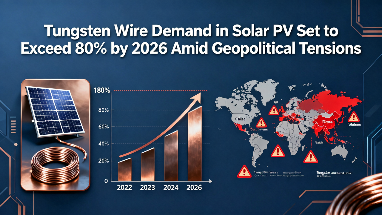 Tungsten Wire Demand in Solar PV Set to Exceed 80% by 2026 Amid Geopolitical Tensions