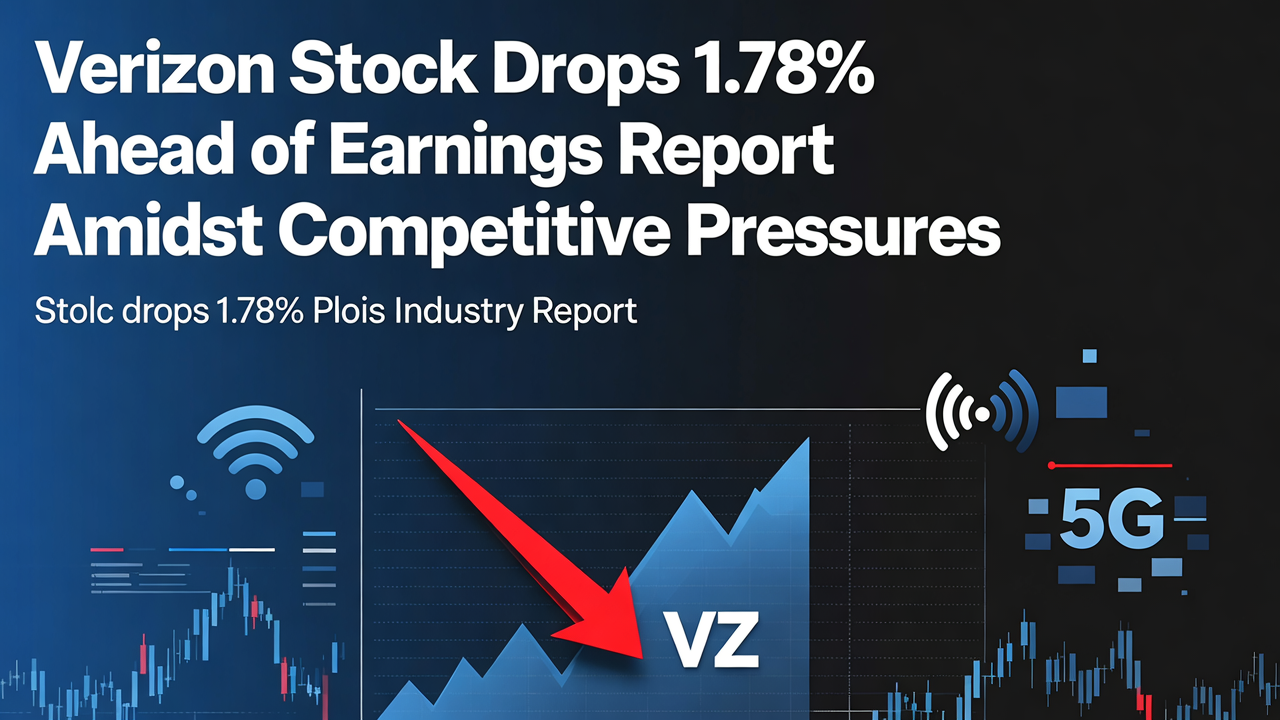 Verizon Stock Drops 1.78% Ahead of Earnings Report Amidst Competitive Pressures