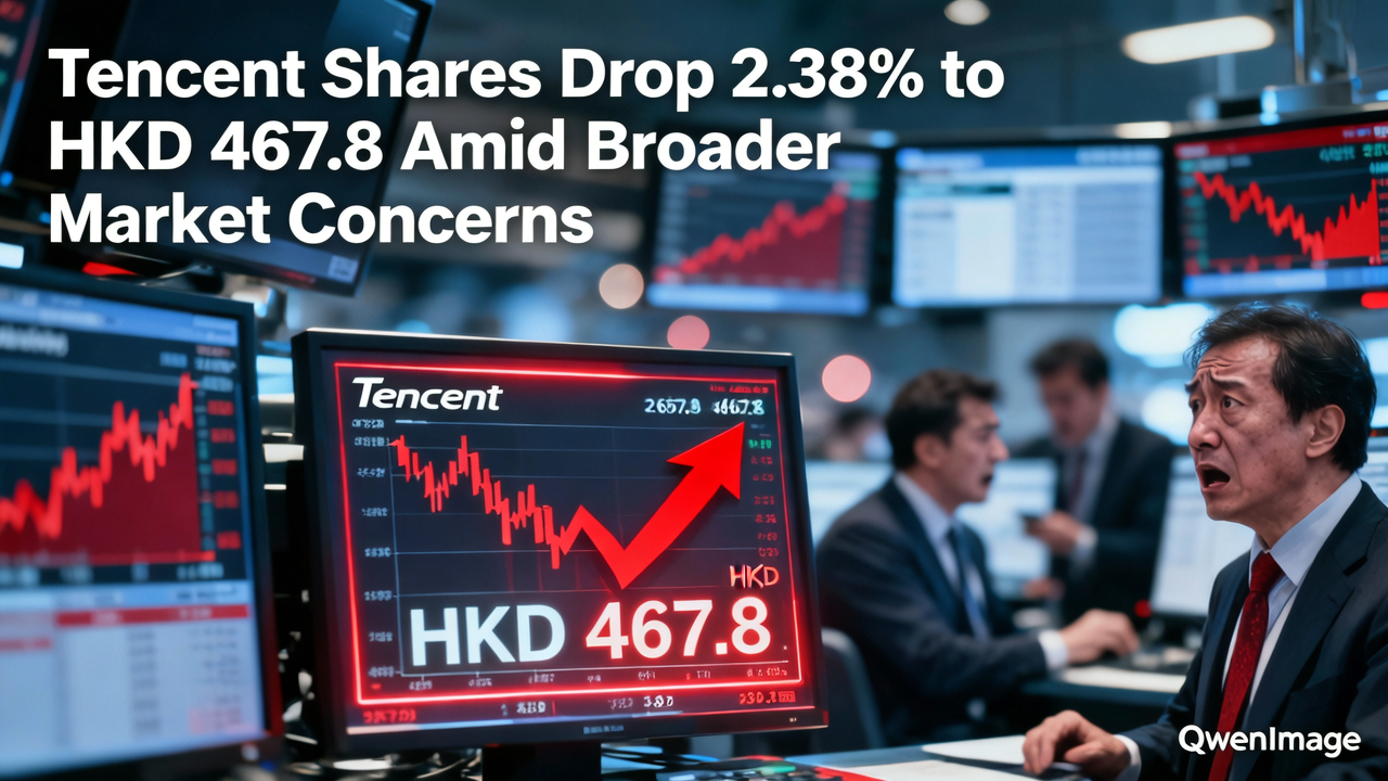 Tencent Shares Drop 2.38% to HKD 467.8 Amid Broader Market Concerns