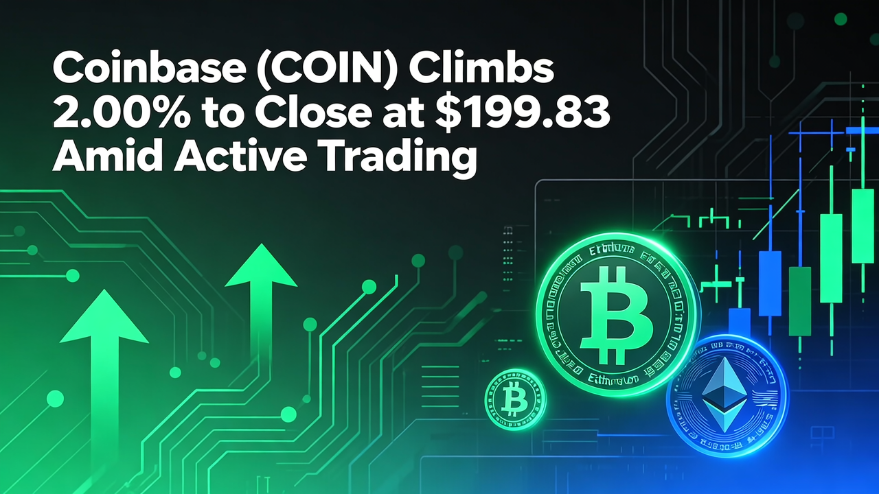 Coinbase (COIN) Climbs 2.00% to Close at $199.83 Amid Active Trading