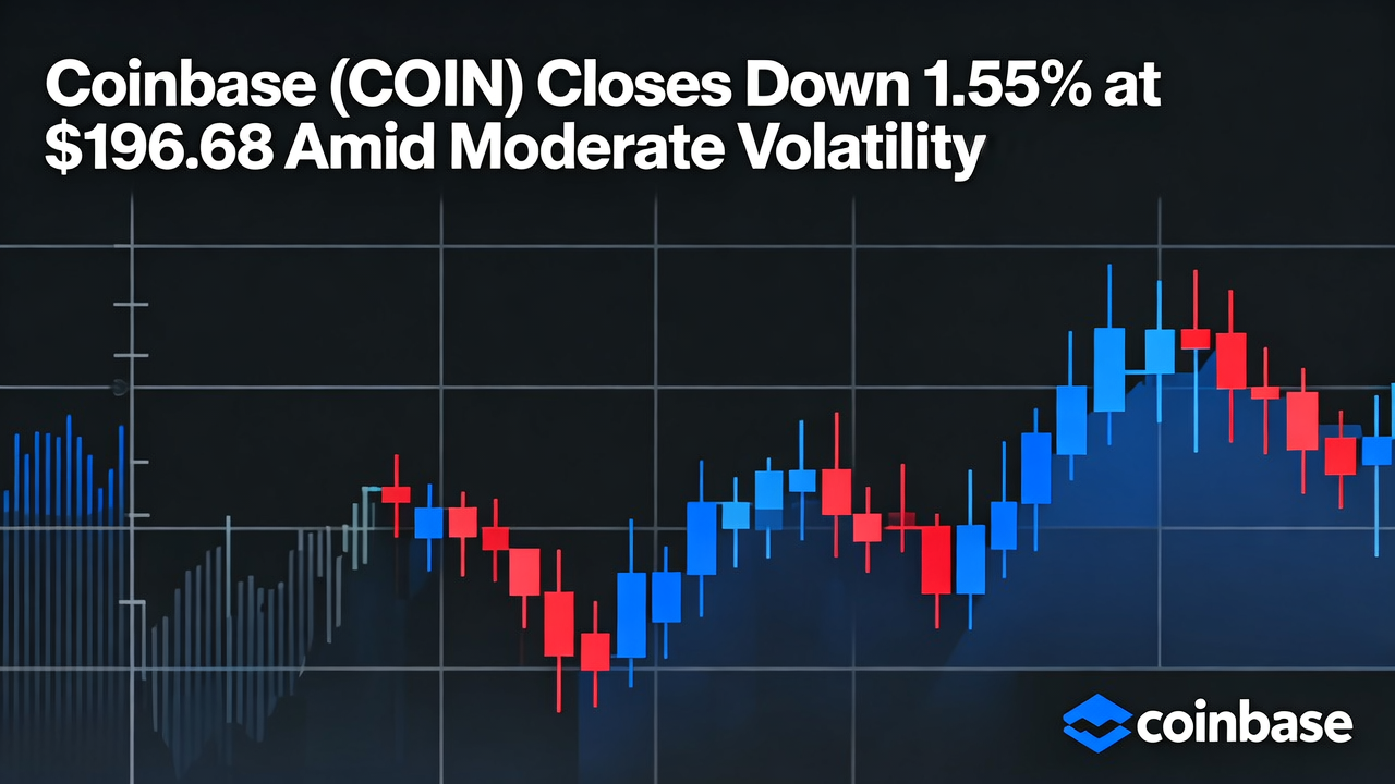 Coinbase (COIN) Closes Down 1.55% at $196.68 Amid Moderate Volatility
