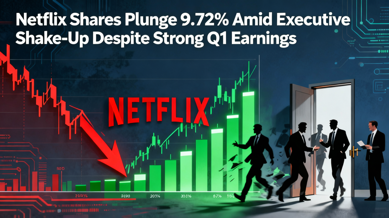 Netflix Shares Plunge 9.72% Amid Executive Shake-Up Despite Strong Q1 Earnings