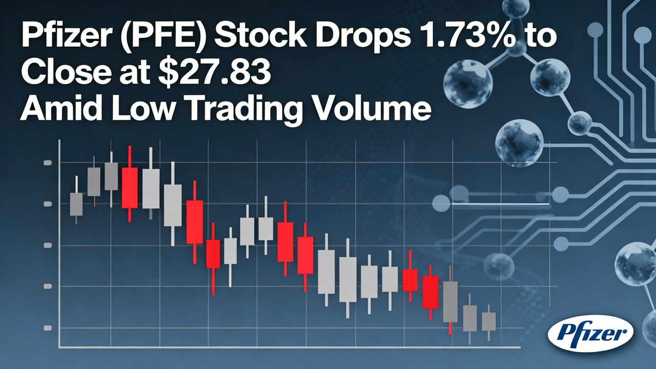 Pfizer (PFE) Stock Drops 1.73% to Close at $27.83 Amid Low Trading Volume