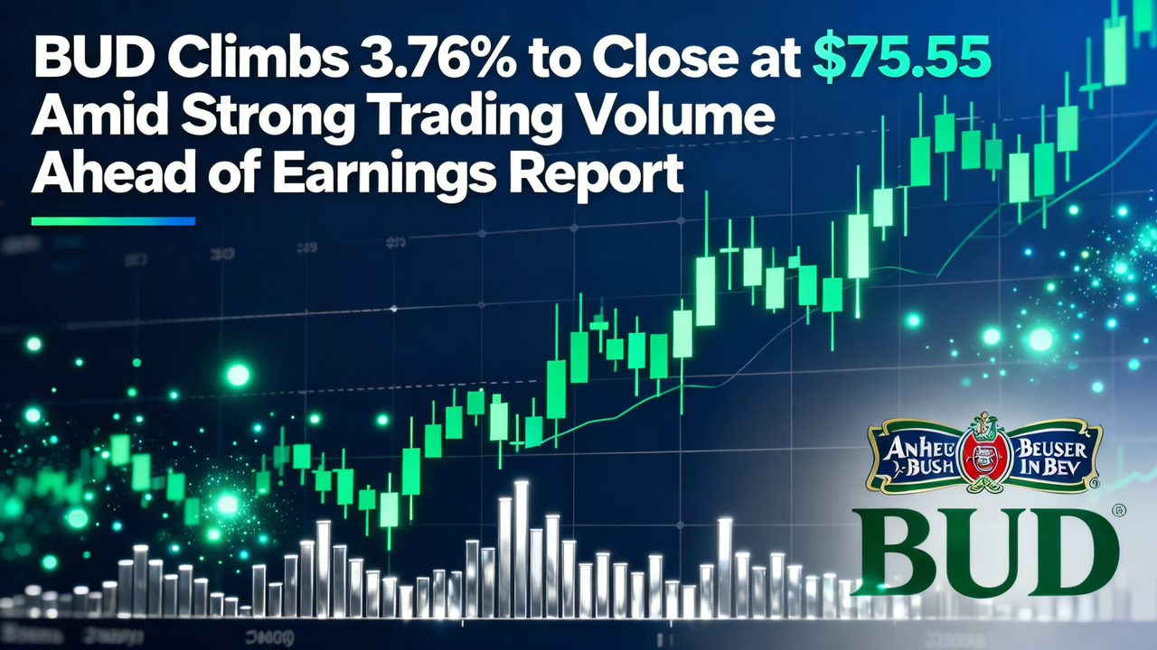 BUD Climbs 3.76% to Close at $75.55 Amid Strong Trading Volume Ahead of Earnings Report