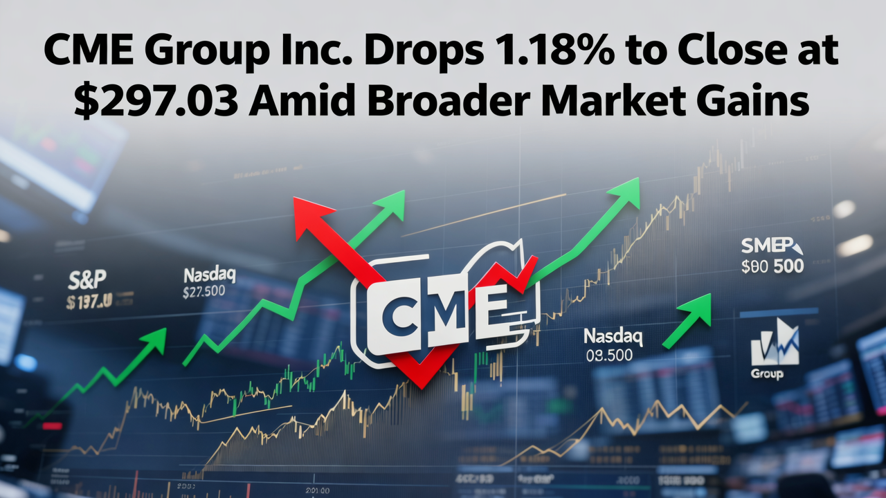 CME Group Inc. Drops 1.18% to Close at $297.03 Amid Broader Market Gains