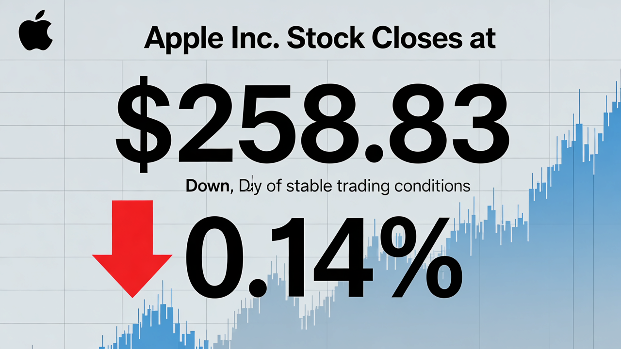 Apple Inc. Closes at $258.83, Down 0.14% Amid Stable Trading Conditions