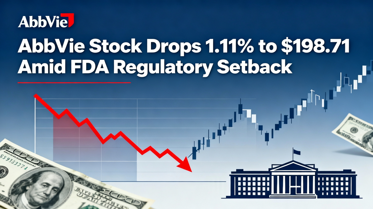 AbbVie Stock Drops 1.11% to $198.71 Amid FDA Regulatory Setback
