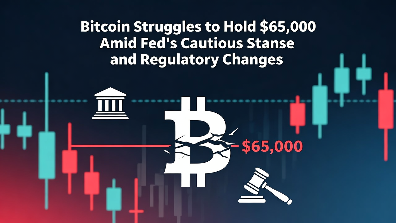 Bitcoin Struggles to Hold $65,000 Amid Fed's Cautious Stance and Regulatory Changes