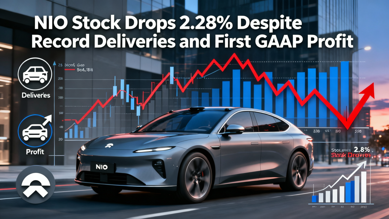 NIO Stock Drops 2.28% Despite Record Deliveries and First GAAP Profit