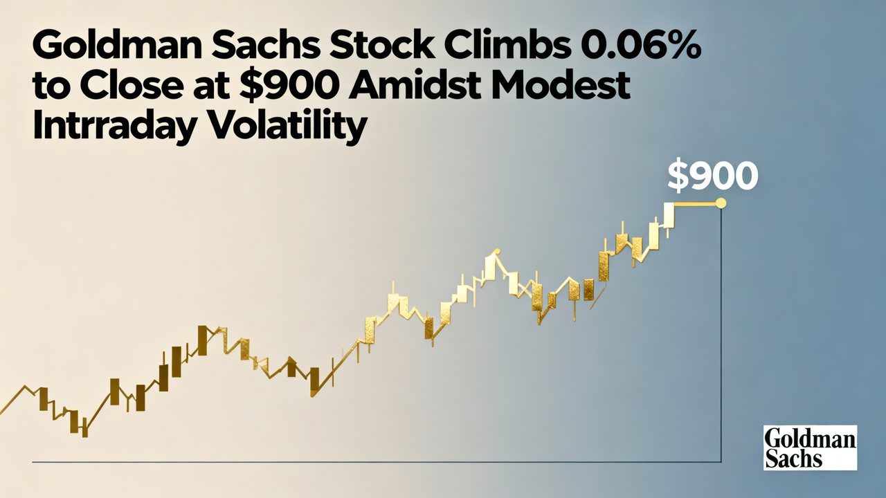 Goldman Sachs Stock Climbs 0.06% to Close at $900 Amidst Modest Intraday Volatility