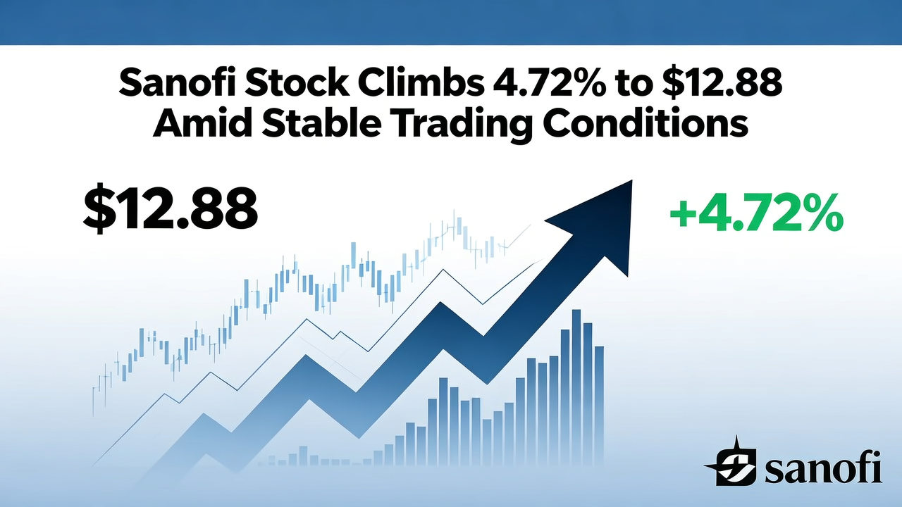 Sanofi Stock Climbs 4.72% to $12.88 Amid Stable Trading Conditions