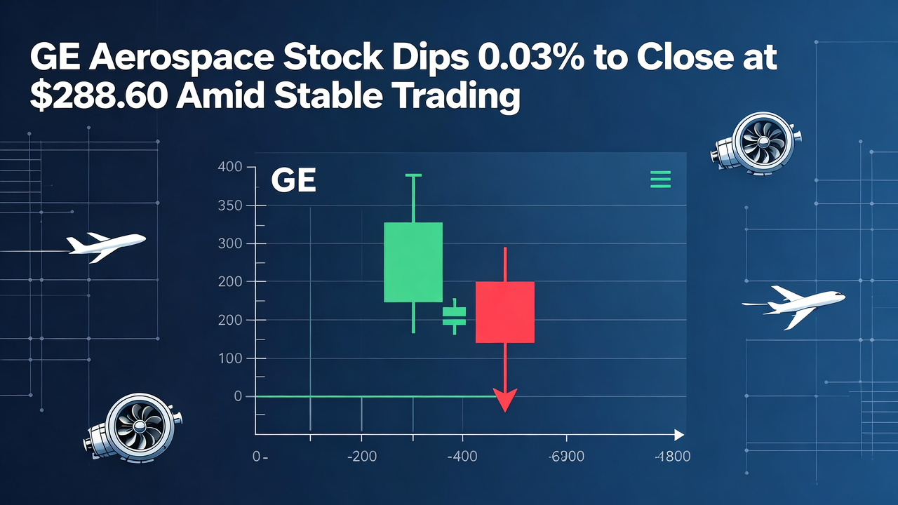 GE Aerospace Stock Dips 0.03% to Close at $288.60 Amid Stable Trading