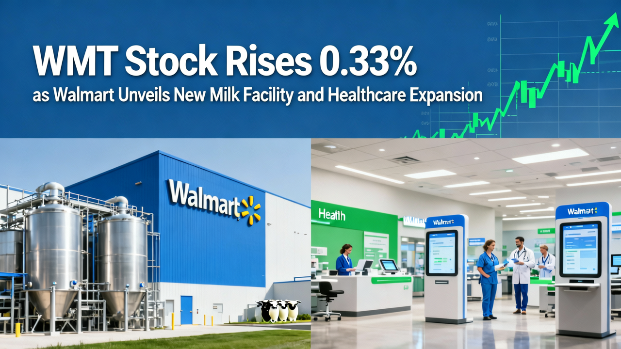 WMT Stock Rises 0.33% as Walmart Unveils New Milk Facility and Healthcare Expansion