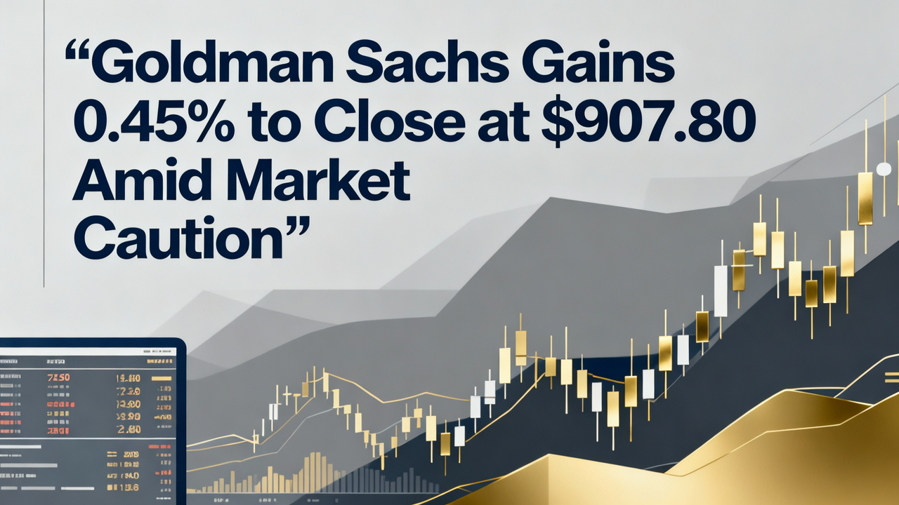 Goldman Sachs Gains 0.45% to Close at $907.80 Amid Market Caution