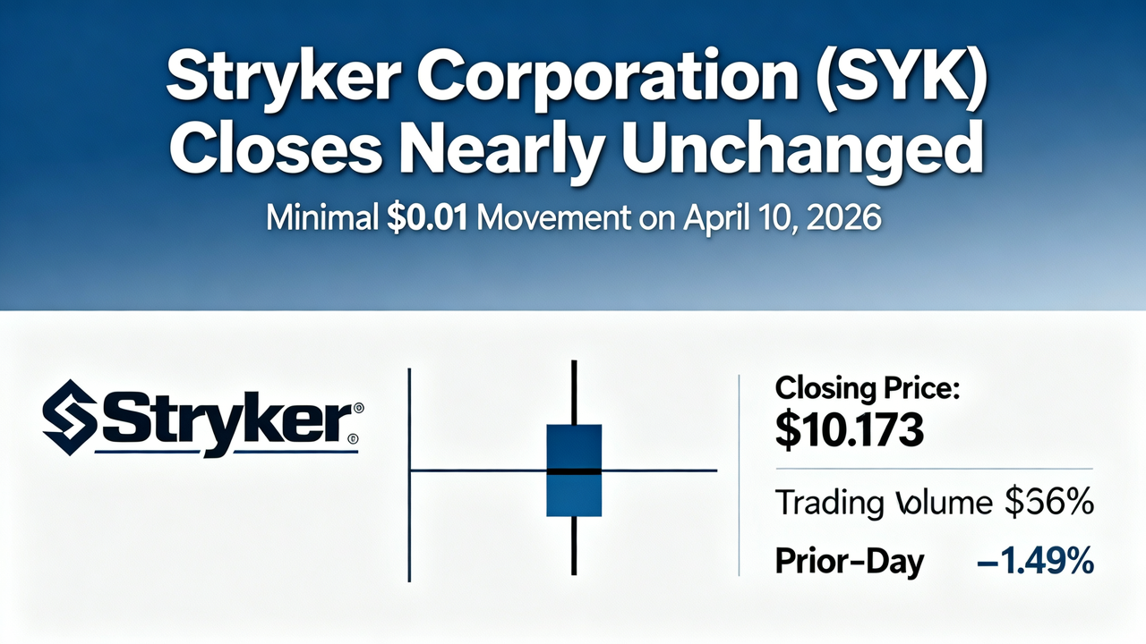 Stryker Corporation (SYK) Closes Nearly Unchanged with Minimal $0.01 Movement on April 10, 2026
