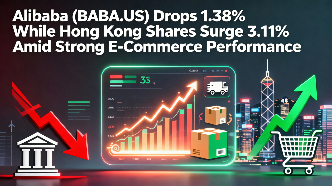Alibaba (BABA.US) Drops 1.38% While Hong Kong Shares Surge 3.11% Amid Strong E-Commerce Performance