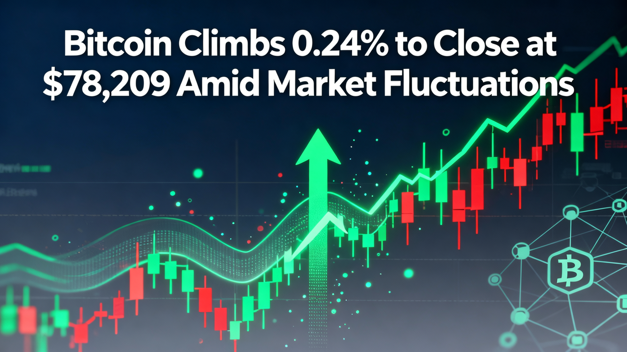 Bitcoin Climbs 0.24% to Close at $78,209 Amid Market Fluctuations