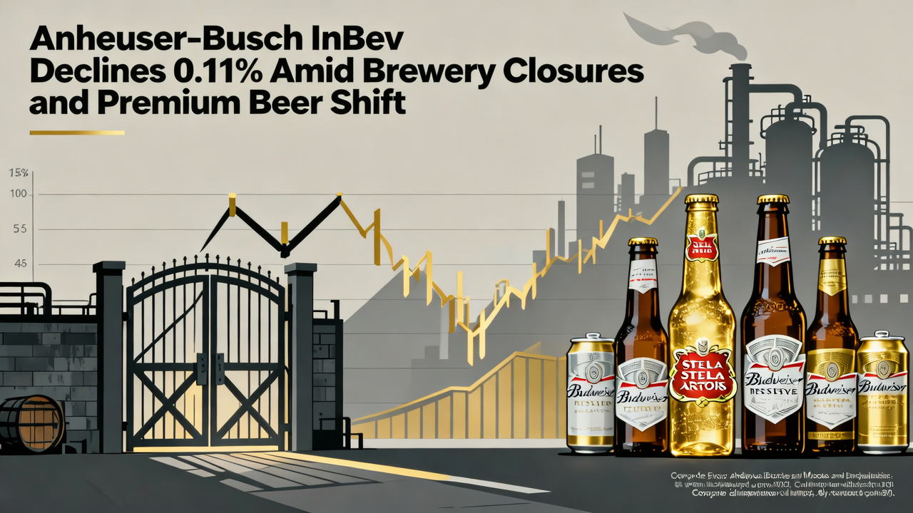 Anheuser-Busch InBev Declines 0.11% Amid Brewery Closures and Premium Beer Shift