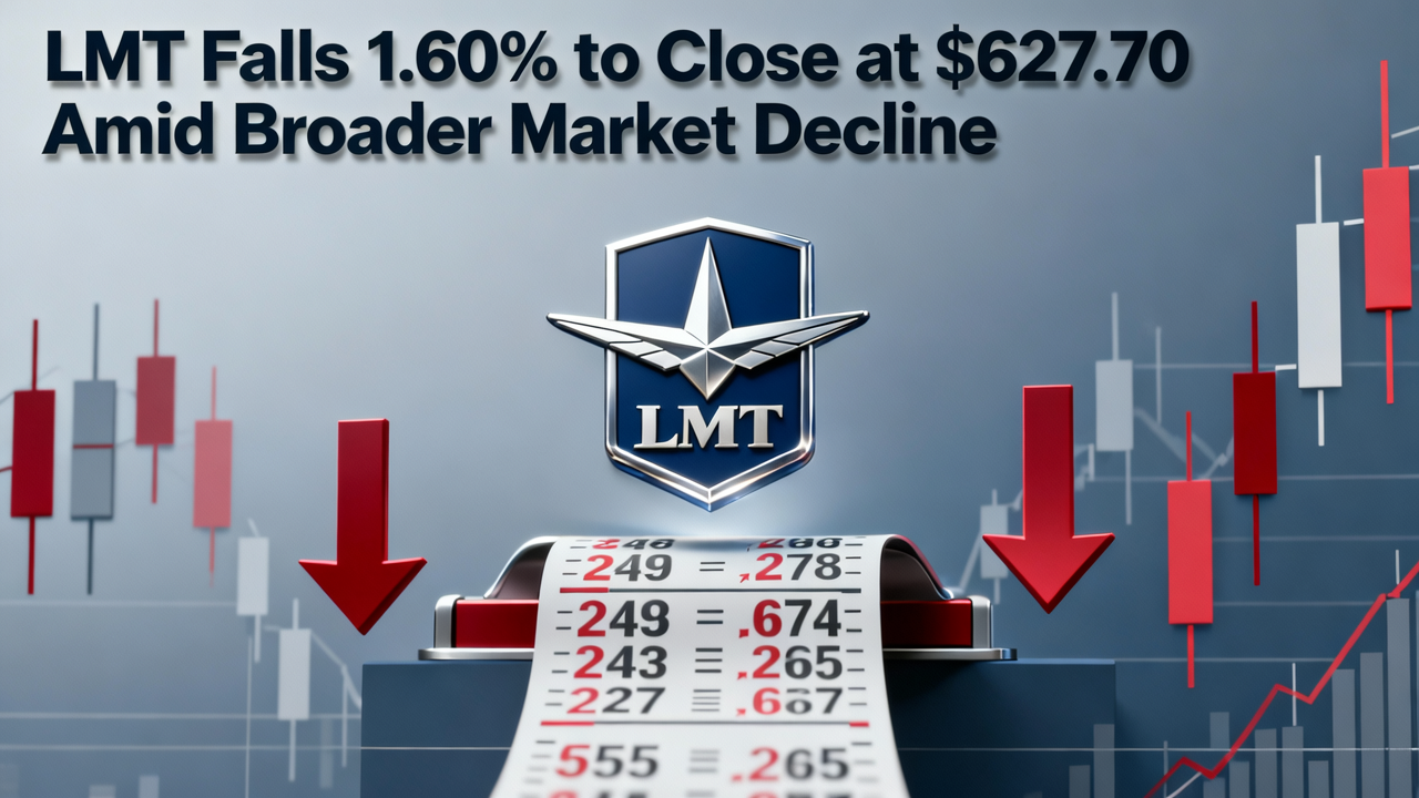 LMT Falls 1.60% to Close at $627.70 Amid Broader Market Decline