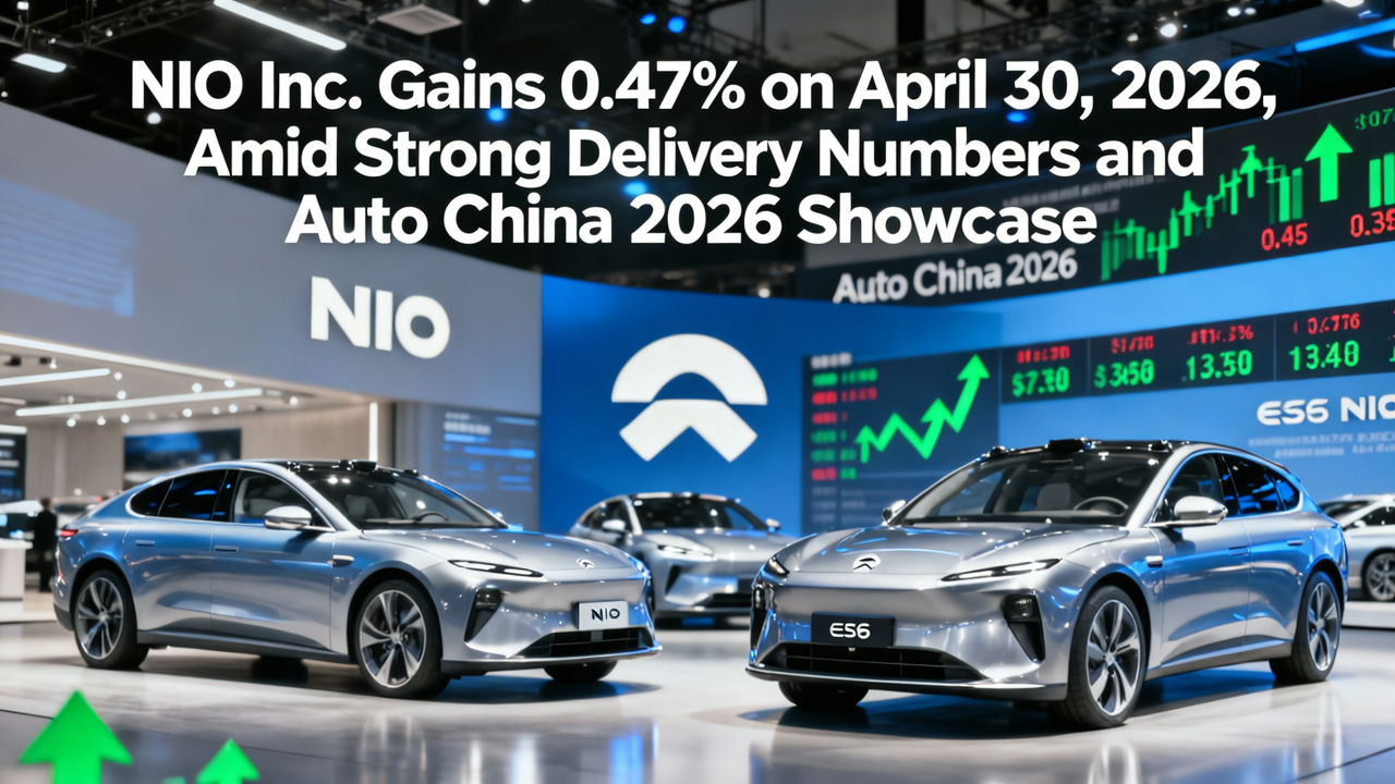 NIO Inc. Gains 0.47% on April 30, 2026, Amid Strong Delivery Numbers and Auto China 2026 Showcase
