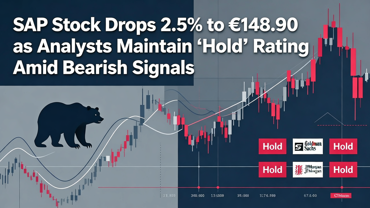 SAP Stock Drops 2.5% to €148.90 as Analysts Maintain 'Hold' Rating Amid Bearish Signals
