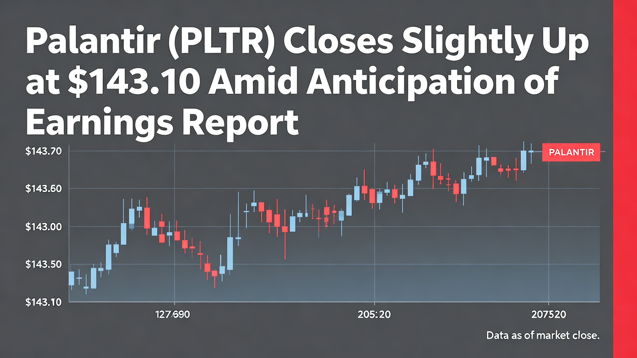 Palantir (PLTR) Closes Slightly Up at $143.10 Amid Anticipation of Earnings Report