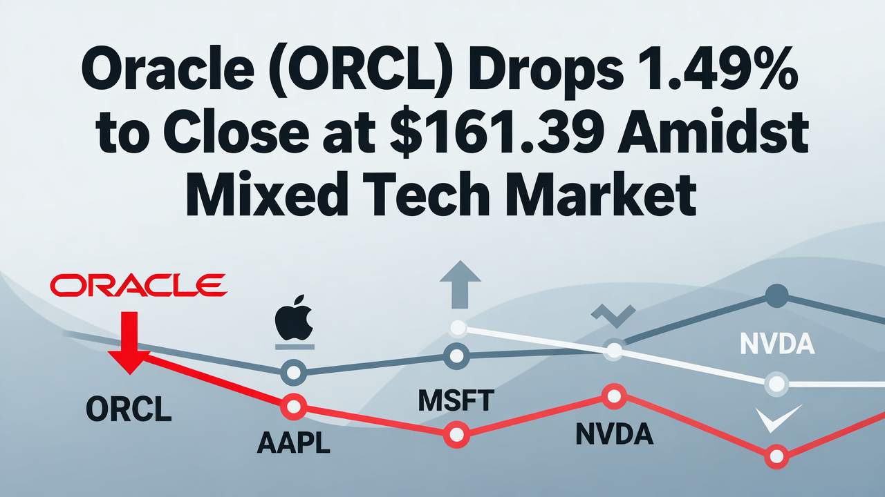 Oracle (ORCL) Drops 1.49% to Close at $161.39 Amidst Mixed Tech Market