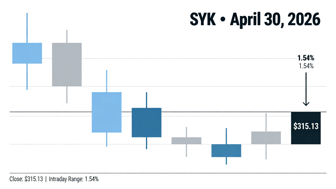Stryker Corporation (SYK) Closes Steady at $315.13 with 1.54% Intraday Range on April 30, 2026