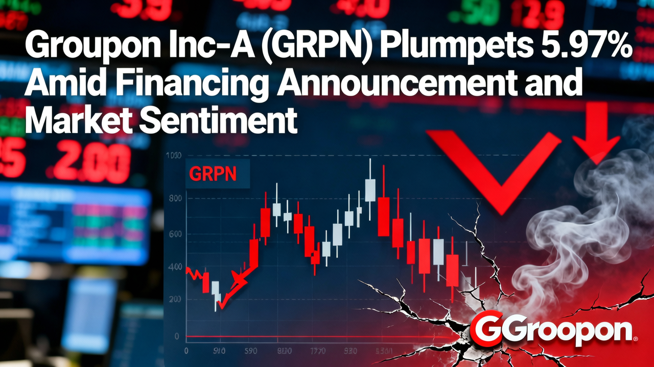 Groupon Inc-A (GRPN) Plummets 5.97% Amid Financing Announcement and Market Sentiment