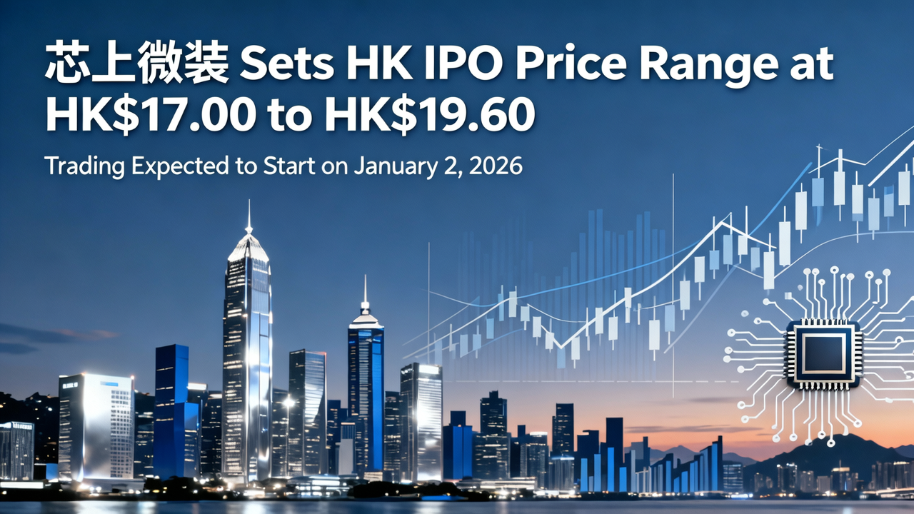 芯上微装 Sets HK IPO Price Range at HK$17.00 to HK$19.60 with Trading Expected to Start on January 2, 2026
