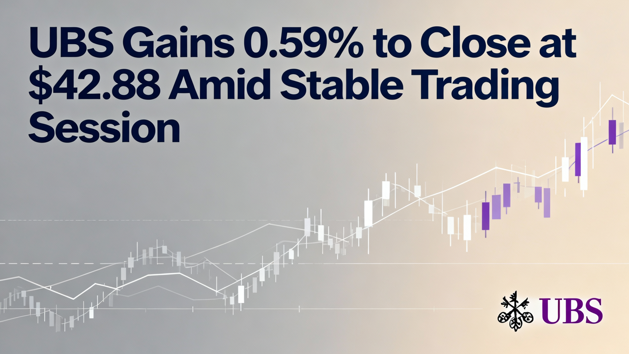 UBS Gains 0.59% to Close at $42.88 Amid Stable Trading Session