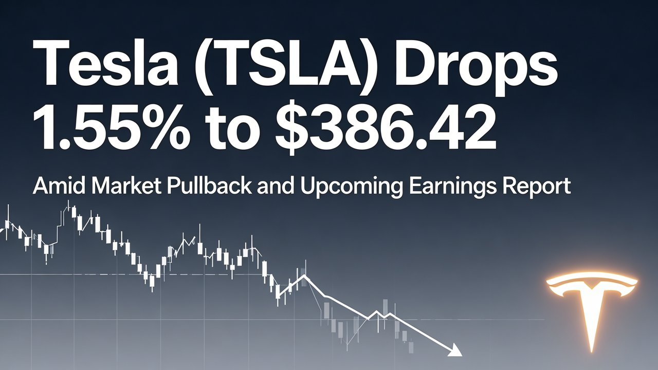 Tesla (TSLA) Drops 1.55% to $386.42 Amid Market Pullback and Upcoming Earnings Report