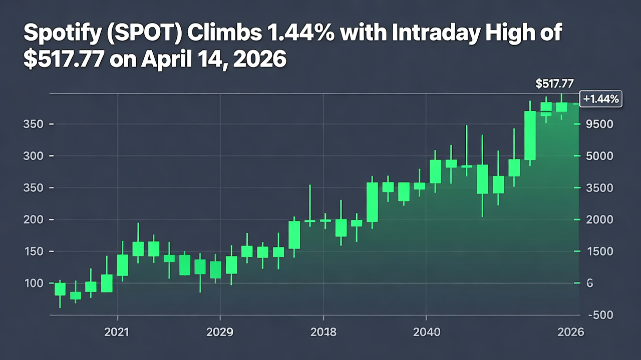 Spotify (SPOT) Climbs 1.44% with Intraday High of $517.77 on April 14, 2026