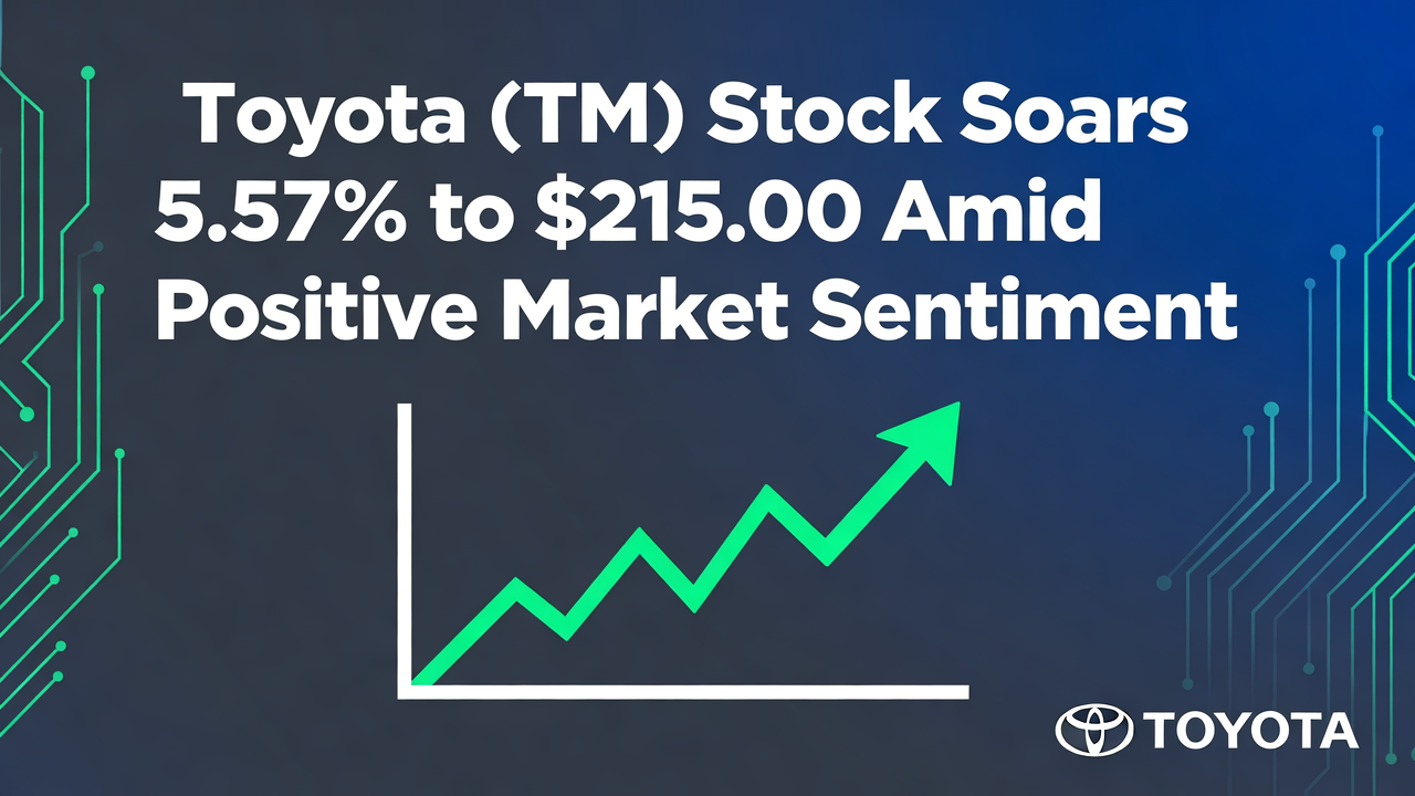 Toyota (TM) Stock Soars 5.57% to $215.00 Amid Positive Market Sentiment