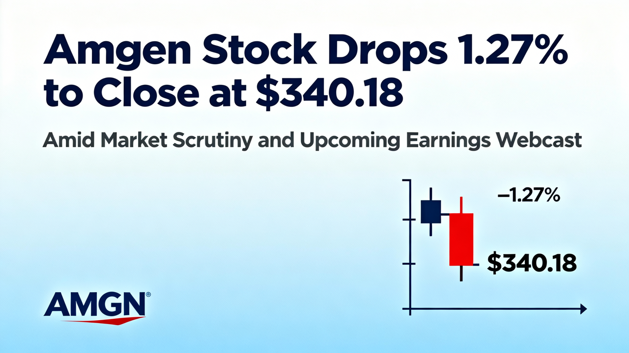 Amgen Stock Drops 1.27% to Close at $340.18 Amid Market Scrutiny and Upcoming Earnings Webcast