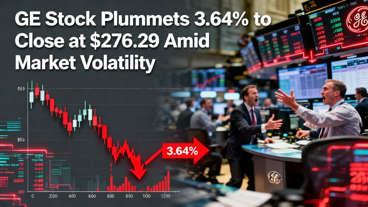 GE Stock Plummets 3.64% to Close at $276.29 Amid Market Volatility