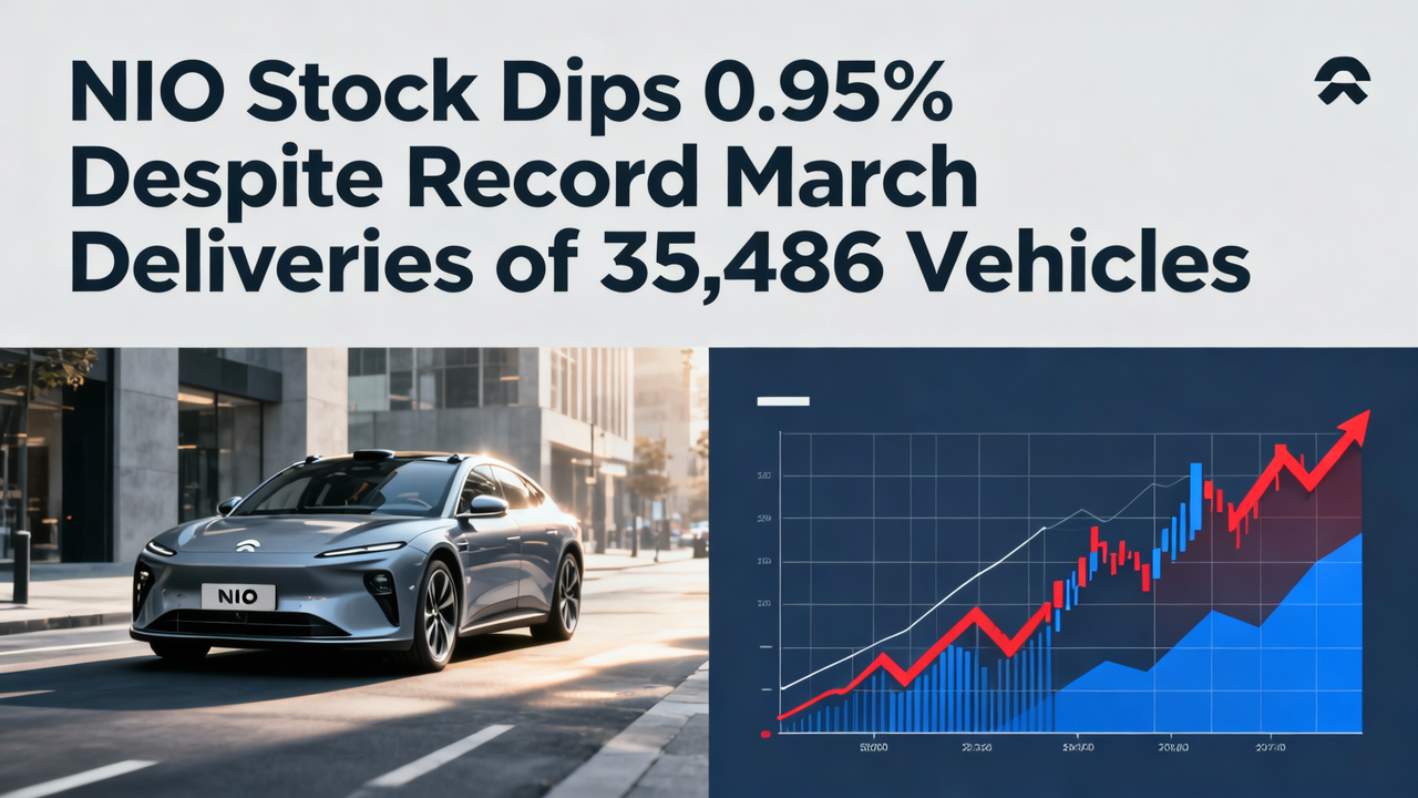 NIO Stock Dips 0.95% Despite Record March Deliveries of 35,486 Vehicles