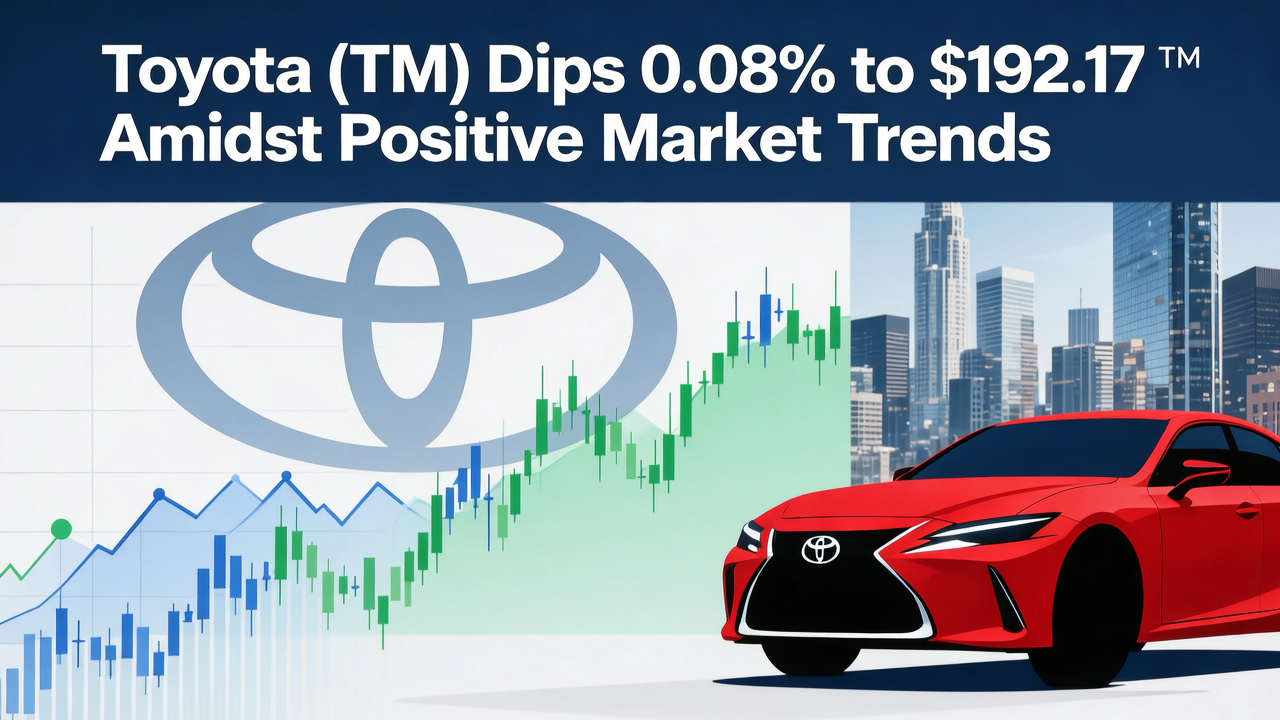 Toyota (TM) Dips 0.08% to $192.17 Amidst Positive Market Trends