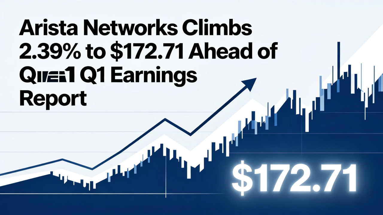 Arista Networks Climbs 2.39% to $172.71 Ahead of Q1 Earnings Report