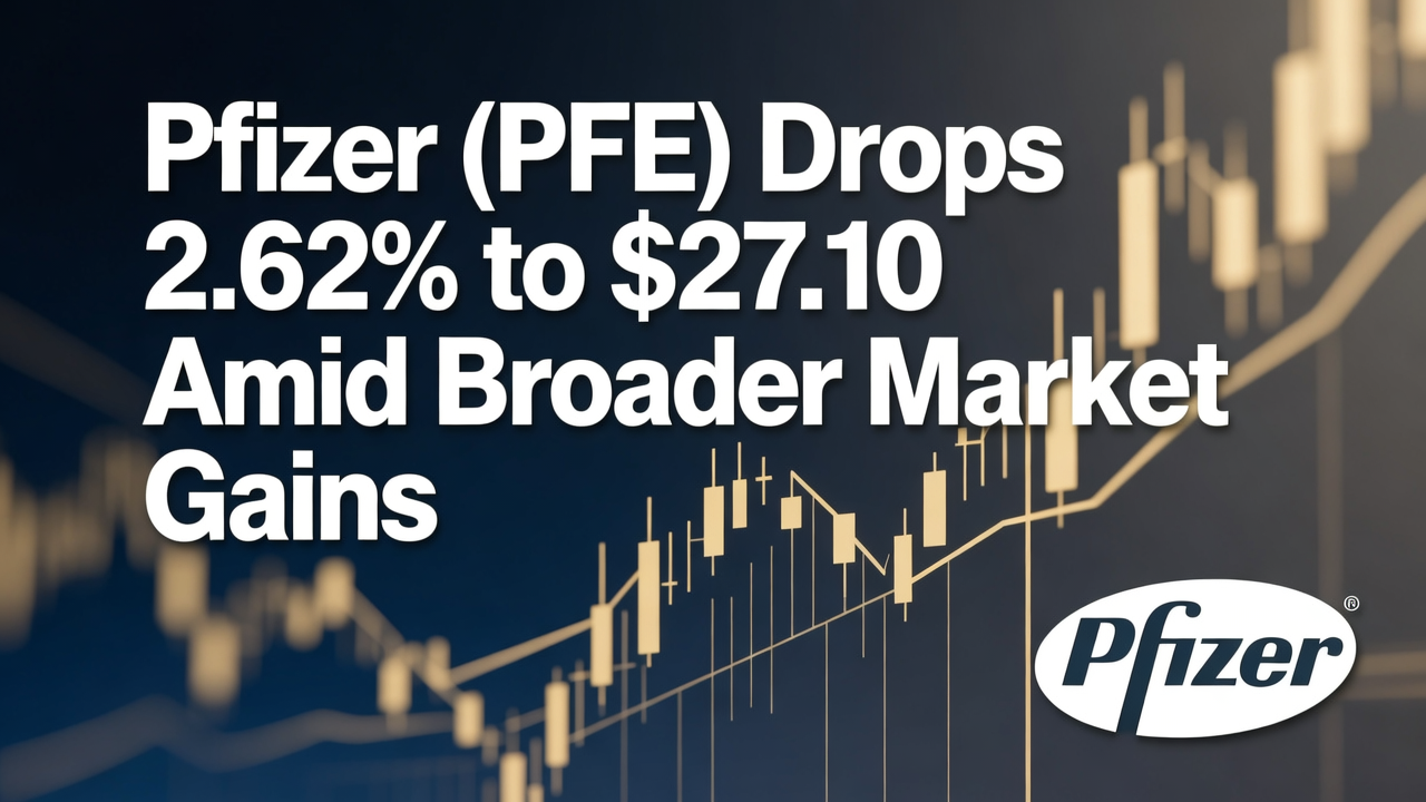 Pfizer (PFE) Drops 2.62% to $27.10 Amid Broader Market Gains