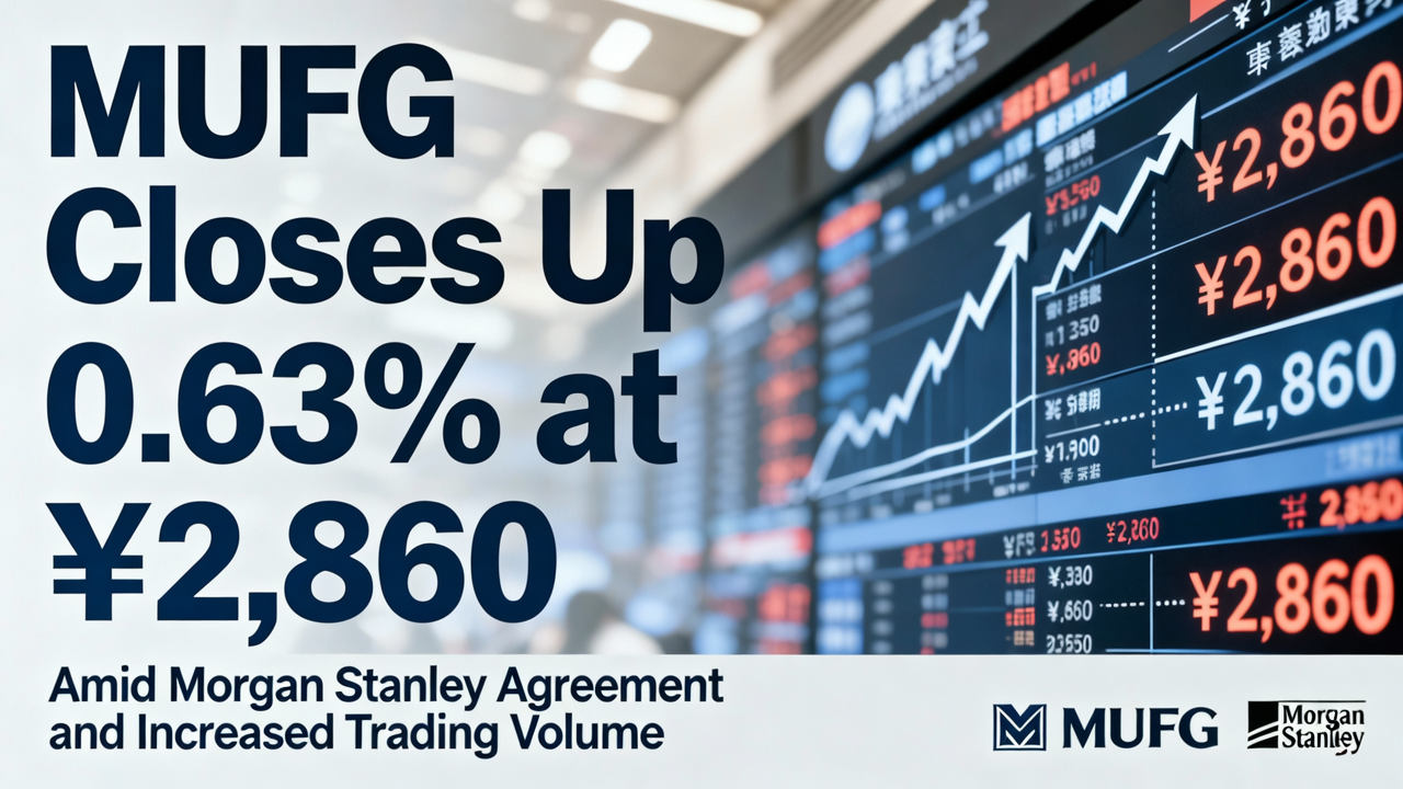 MUFG Closes Up 0.63% at ¥2,860 Amid Morgan Stanley Agreement and Increased Trading Volume