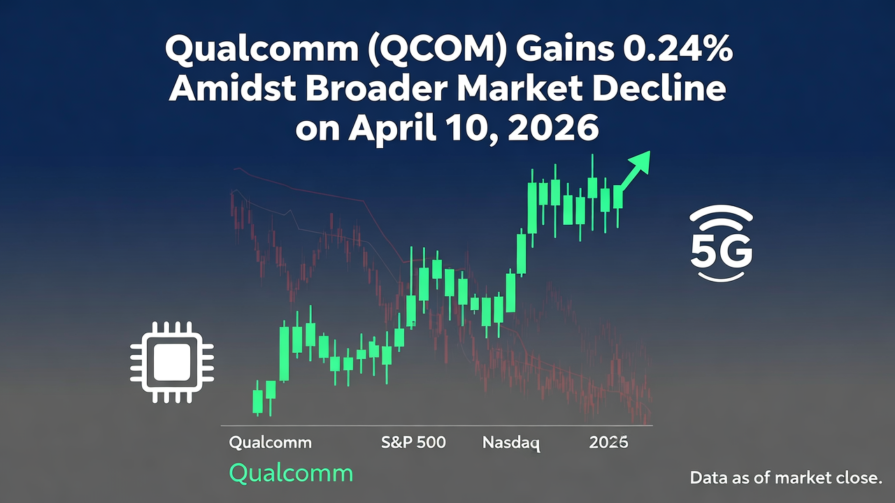Qualcomm (QCOM) Gains 0.24% Amidst Broader Market Decline on April 10, 2026