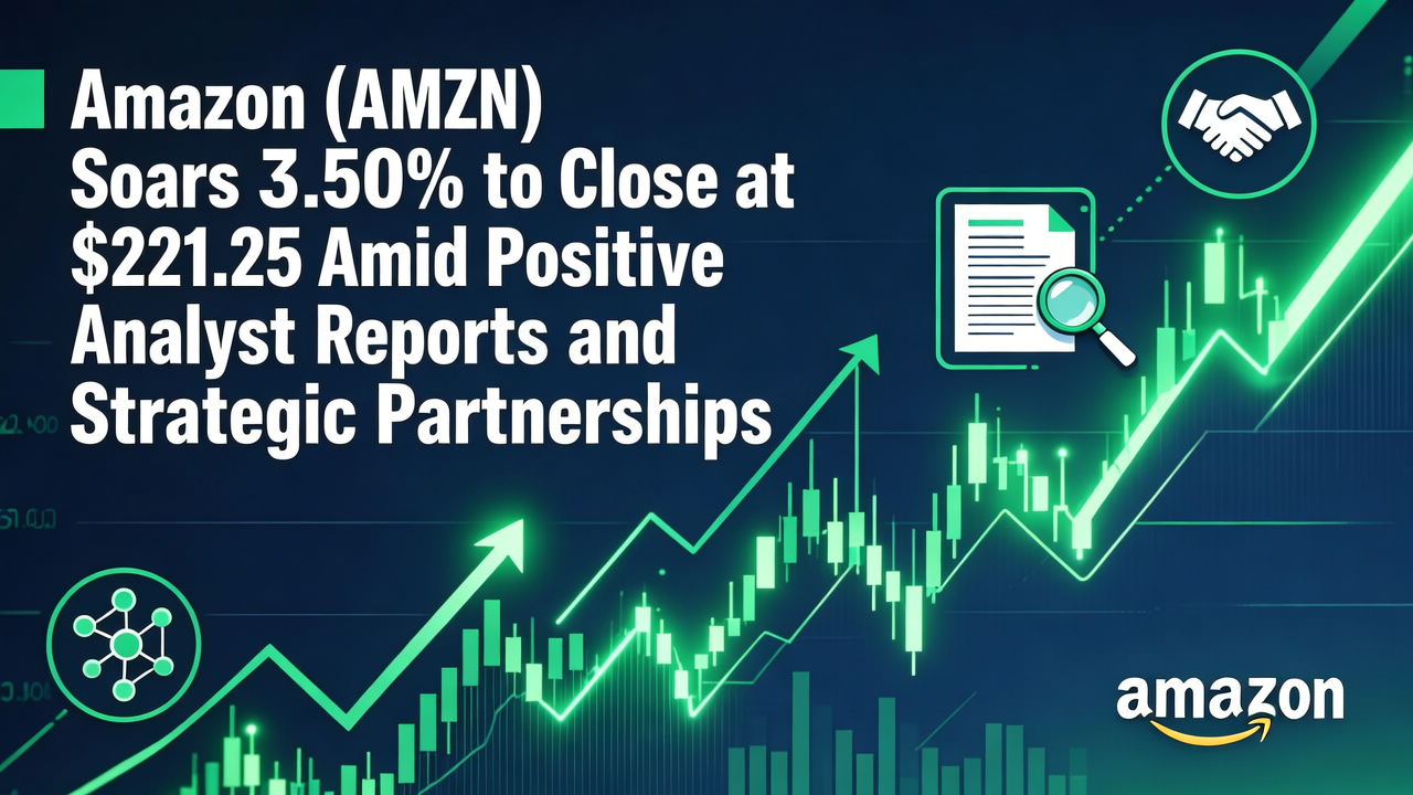 Amazon (AMZN) Soars 3.50% to Close at $221.25 Amid Positive Analyst Reports and Strategic Partnerships