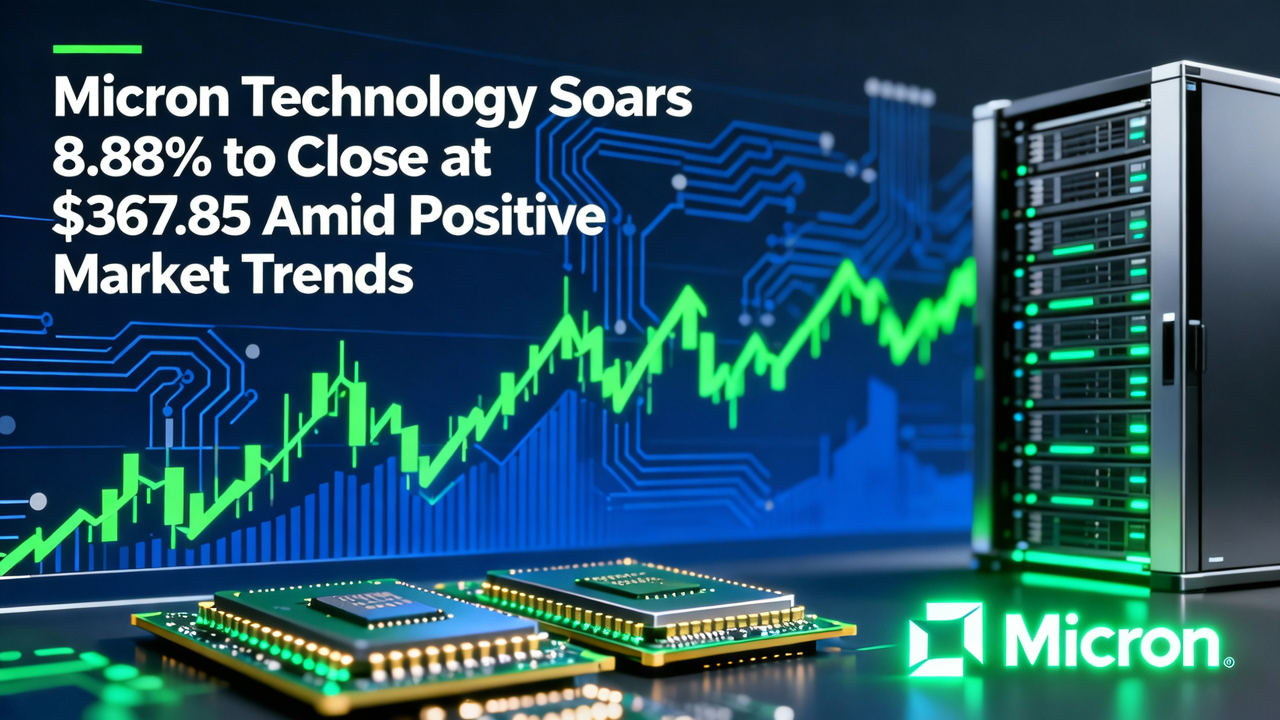 Micron Technology Soars 8.88% to Close at $367.85 Amid Positive Market Trends
