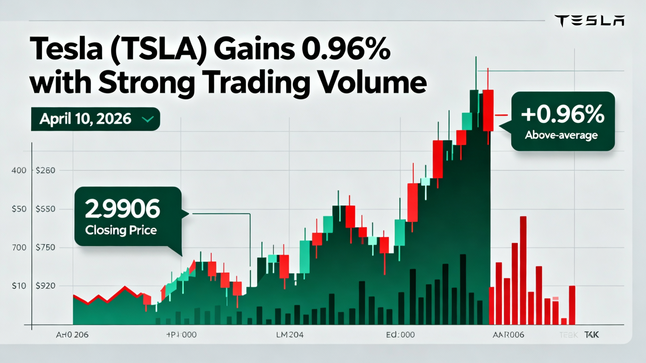 Tesla (TSLA) Gains 0.96% with Strong Trading Volume on April 10, 2026