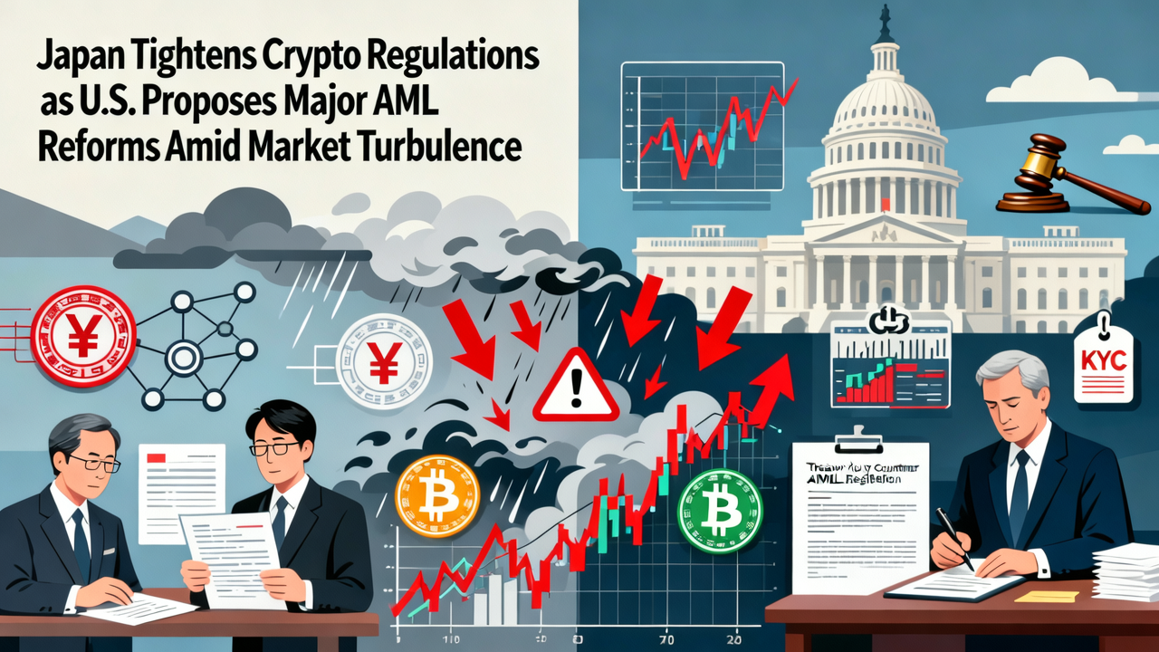 Japan Tightens Crypto Regulations as U.S. Proposes Major AML Reforms Amid Market Turbulence