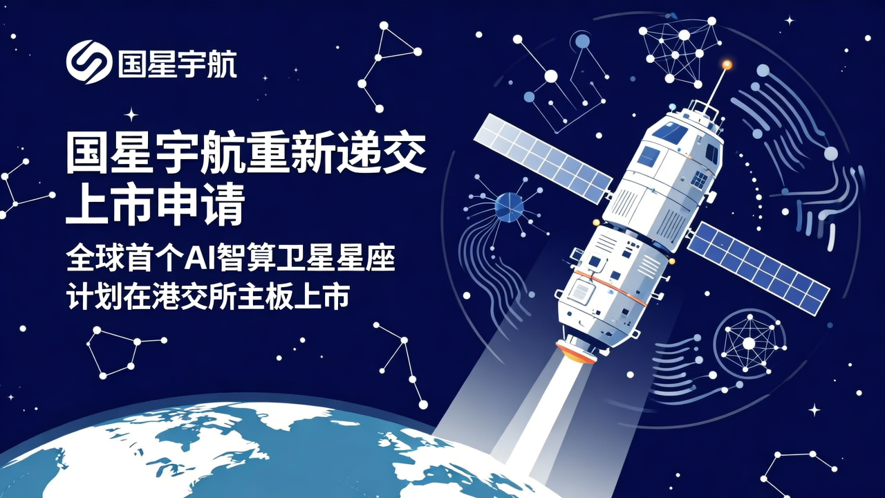 国星宇航重新递交上市申请，计划在港交所上市并发射全球首个AI智算卫星星座