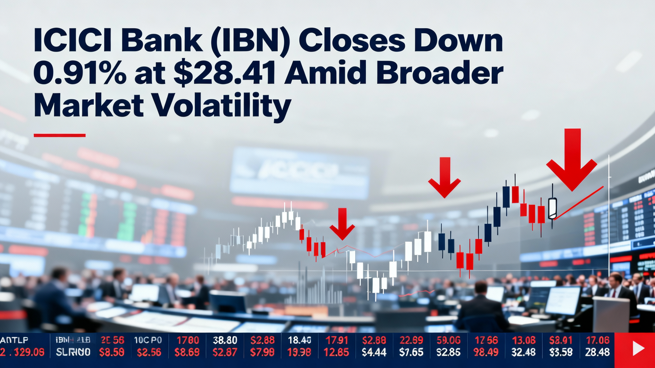 ICICI Bank (IBN) Closes Down 0.91% at $28.41 Amid Broader Market Volatility