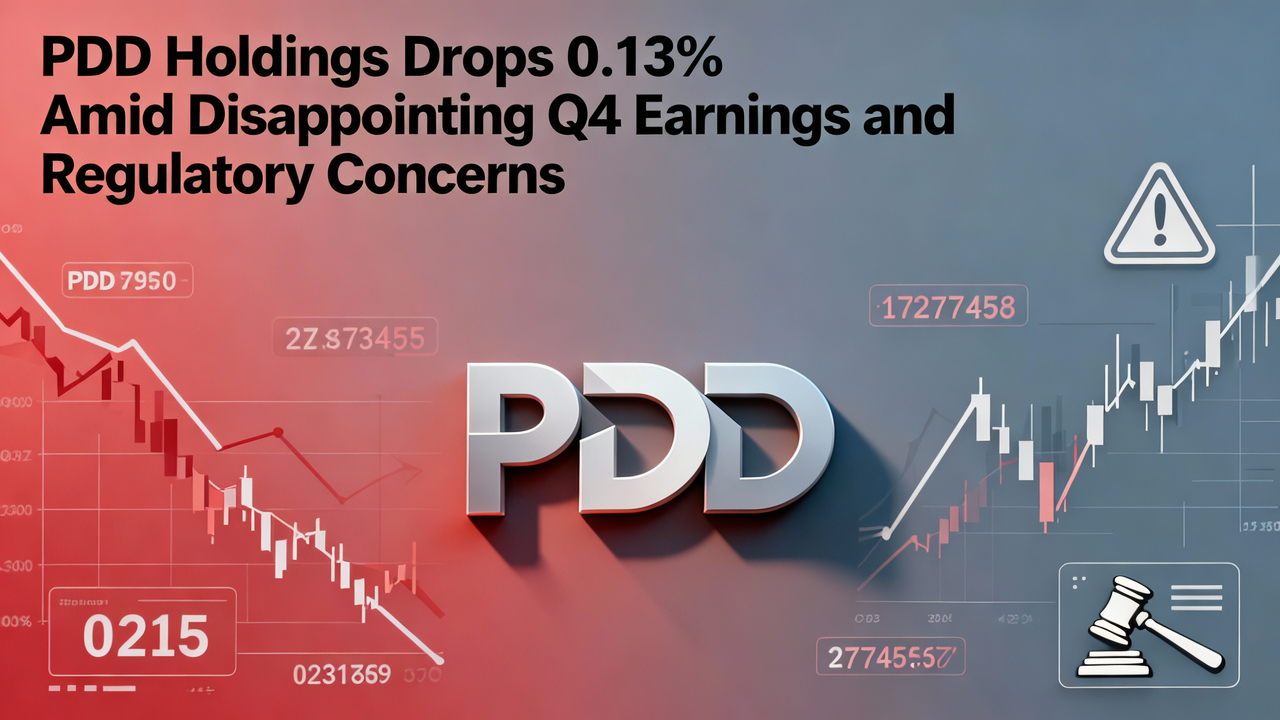 PDD Holdings Drops 0.13% Amid Disappointing Q4 Earnings and Regulatory Concerns
